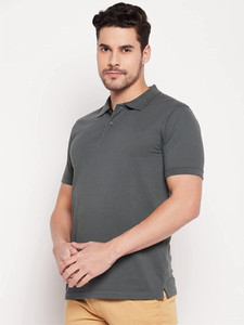 Polo Plus Solid Men Polo Neck Grey