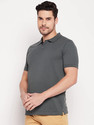 Polo Plus Solid Men Polo Neck Grey