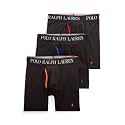 POLO RALPH LAUREN Men's Underwear Boxer Briefs Pack, 3-Pack, 4D Flex Cooling Microfiber Underwear, Wicking Boxer Briefs