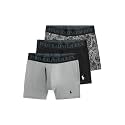 POLO RALPH LAUREN Men's Underwear Boxer Briefs Pack, 3-Pack, 4D Flex Cooling Microfiber Underwear, Wicking Boxer Briefs