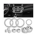 Polodunn for Nissan Sentra Accessories 2020-2025, 11pcs Trim Set - Air Conditioning, Volume Tune Knob Covers, Air Vent Outlet Covers/Rings, Push Start Button Cover/Ring (Bling)
