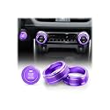 Polodunn for Toyota RAV4 Accessories 2025 2024 2023 2022 2021 2020 2019 -Air Conditioning Knob Covers, Push Start Button Cover Trim Rings 4pcs (Purple)
