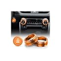 Polodunn for Toyota RAV4 Accessories 2025 2024 2023 2022 2021 2020 2019 -Air Conditioning Knob Covers, Push Start Button Cover Trim Rings 4pcs (Orange)