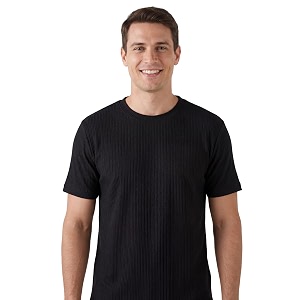 Poly Cotton Frill Round Neck T-Shirt for