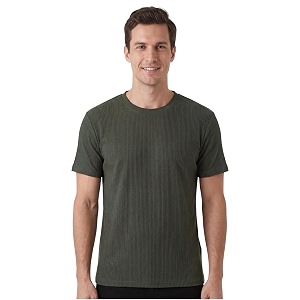 Poly Cotton Frill Round Neck T-Shirt for