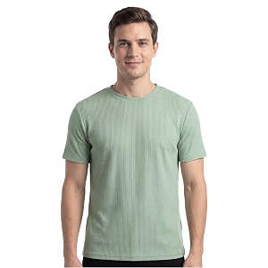 Poly Cotton Frill Round Neck T-Shirt for
