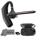 Poly Voyager Legend 50-M Bluetooth Headset, Charging Case, AI-Powered Noise Cancellation, 4-Mic WindSmart Tech, 10-Hr Battery, 98 ft Wireless Range, Multipoint Connectivity, Voice Assistant, GTW Cloth