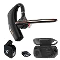 Poly Voyager Legend 50 UC Bluetooth Headset, Charging Case, AI-Powered Noise Cancellation, 4-Mic WindSmart, 10-Hr Battery, 98 ft Wireless Range, Multipoint Connectivity, Voice Assistant, GTW Charger