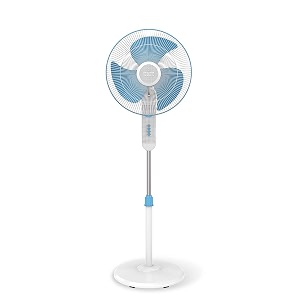 polycab aery 400mm oscillating pedestal fan for home office  aerodynamic blades with cutting edge design  100 copper winding motor  2 years warrantyturquish blue