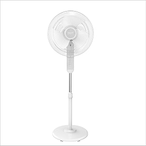 polycab aery 400mm oscillating pedestal fan for home office  aerodynamic blades with cutting edge design  100 copper winding motor  2 years warrantywhite