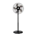 Polycab Elanza 5 Blade 400mm Mini Pedestal Fan with 2 Year Warranty (Black)