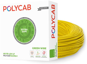 polycab maxima plus 1 sqmm yellow 90 m wire yellow