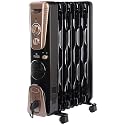 Polycab OFR Room Heater, 13 Fin 2900 Watts Oil Filled Radiator with 400 Watts PTC Fan Heater, ISI Approved (Black)