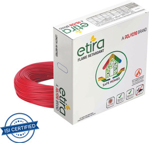 polycab etira 4 sqmm red 90 m wire red