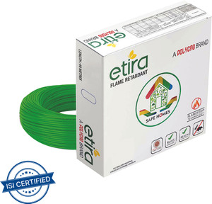 polycab etira 6 sqmm green 90 m wire green