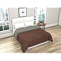 Polycotton 110 TC Single Bed Reversible Comforter (Brown & Grey)