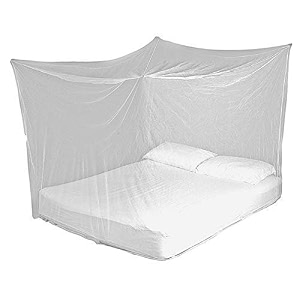 polycotton mosquito netmachardani for double bed 65x65 ft ideal for indoor and outdoor use- white