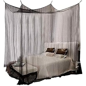 polycotton mosquito netmachardani for double bed 10x65 ft ideal for indoor and outdoor use- black