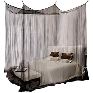 polycotton mosquito netmachardani for double bed 8x8ft ideal for indoor and outdoor use- black