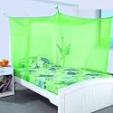 Polycotton Mosquito Net/Machardani for Double Bed (10x6.5 ft) Ideal for Indoor and Outdoor use- Green