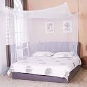 Polycotton Mosquito Net/Machardani for Double Bed (8x8ft) Ideal for Indoor and Outdoor use- White