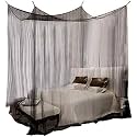 Polycotton Mosquito Net/Machardani for Double Bed (8x8ft) Ideal for Indoor and Outdoor use- Black