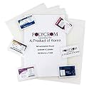 Polycrom Korean (A4 Size) Lamination Pouch Clear Glossy Thermal Transparent Waterproof 50 Sheets (Home&amp;Office) 225mm X 310mm : 80 Microns