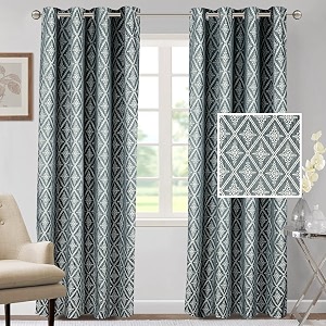 cortina polyester door curtains 7 feet 250gsm - jacquard printed light-filtering 70-80 light-filtering curtains for bedroom office living room amp hallway pack of 2 grey