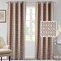 Cortina Polyester Door Curtains 7 Feet 250GSM - Jacquard Printed Light-Filtering (70-80% Room Darkening) Curtains for Bedroom, Office, Living Room &amp; Hallway (Pack of 2, Pink)