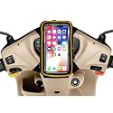 Polyester Handlebar Universal Mobile Holder Mount Pouch Bag Waterproof for Activa Jupiter EV Ola-S1 Pleasure Ntroq_All Scooter Scooty Bike Fit 7 inches Phone (Yellow)