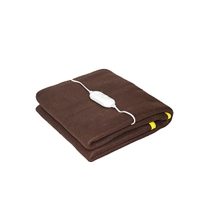 premium polar electric bed warmer - electric under blanket - 6 years warranty single bed size 30x60 inch and dual safety feature with over heat protection brown