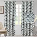 Cortina Polyester Long Door Curtains 9 Feet 250GSM - Jacquard Printed Light-Filtering (70-80% Room Darkening) Curtains for Bedroom, Office, Living Room &amp; Hallway (Pack of 2, Light Grey)