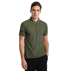 Polyester Zipper Sport Polo Shirt