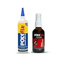 Polyfix Low Viscosity Cyanoacrylate Instant Glue and Glass Spray Activator Combo Kit - Suitable for Acrylic, Flex, Footwear, Toys, Ceramic, Helmets - for Quick and Strong Bonding - 250g+100ml
