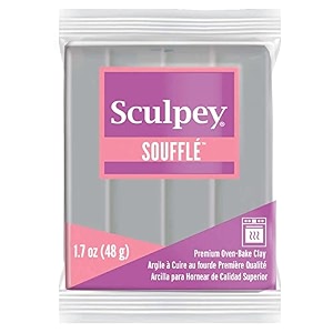 polyform su6-6645 sculpey souffle clay 2-ounce concrete