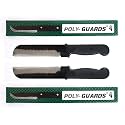 POLYGUARDS Stainless Steel Kitchen Knives Set, Small Lightweight Round Edge, Black Handle, Pack of 2