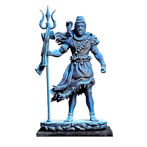 polyresin shiv ji murti idol for car dasboard home pooja temple  lord shiva statue idol figurine mahadev sculpture lord idol for dashboard golden