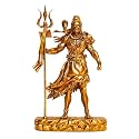 Polyresin Shiv Ji Murti Idol for Car Dasboard Home Pooja Temple | Lord Shiva Statue Idol Figurine Mahadev Sculpture Lord Idol for Dashboard (Golden)