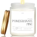 Pomegranate Pine Candles for Home Scented, 9oz Non Toxic Soy Candle