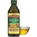 Pompeian Robust Extra Virgin Olive Oil - 16 Fl Oz - First Cold Pressed Olive Oil for Cooking - Bold Taste for Pasta, Marinades, and Salad Dressings (Pack of 5)