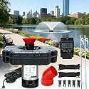 Pond Fountain Aerator,Pond Aerator,with Dynamic LED RGB Lighting Adjustable Modes, Digital Timer | 1 HP 12,000 GPH, 750W 110V, 100FT Cord - for Large Ponds, Lakes & Outdoor Water Features