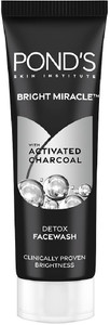 ponds bright miracle detox facewash with 10x power of charcoal face wash