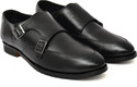 PONO Black Monk Strap Formal Shoes for