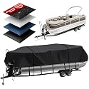 Pontoon Boat Cover 22'1''-24'2'', Heavy Duty 900D Marine Grade Waterproof
