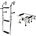 Pontoon Marine Ladder Folding Foldable Pool Ladder Swim Deck Ladder for Swimming Pools Pontoons Docks