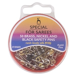 pony saree safety pins 50c asstd-84601 pack of 2
