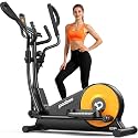 pooboo Elliptical Machine, Elliptical Exercise Machine with 16-Level Resistance&Quiet Magnetic Driving System, Elliptical Machine for Home with LCD Monitor,15-17IN Stride,350LB Capacity