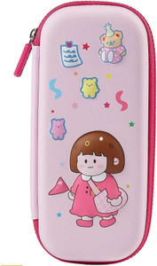 poohan school girl hardtop eva pen pencil stationery multipurpose utility pouch embossed art eva pencil box