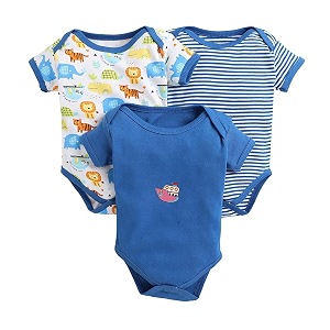 POOJA BABY Cotton Baby Bodysuit Short Sleeve
