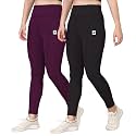 Yoga Pant for Womens High Wasit Tights with Side Pocket Slim Fit Gym wear Running Sports wear Leggings Stretchable Combo Pack of 2